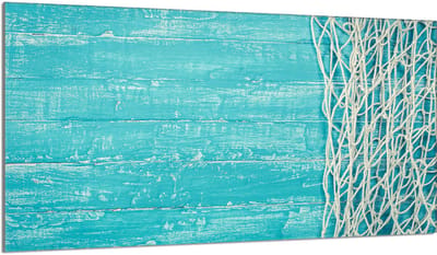 TMK ArtDeko Serie - Kookplaat Achterwand - Glas - 90x52 cm - Turkis