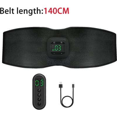 Elektrische buikspierverstevigingsgordel EMS-lichaamsafslankmassagegordel Verwarming Warme buik Buikspierstimulator Fitness Gewichtsverlies zwart
