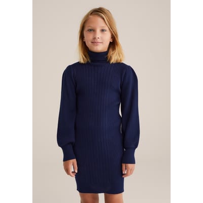WE Fashion Dress Mid Length Navy Blue Taglia: 110/116 | Abbigliamento da Notte Outlet | Unisex | Blu