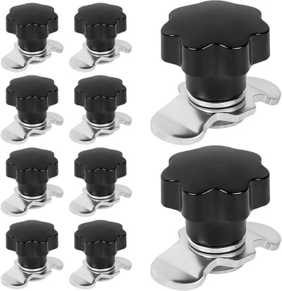 Klemrail accessoires set van 10, M8 x 20 mm schroeven voor luchtvaarttoepassingen, geschikt voor gaten van 20 mm