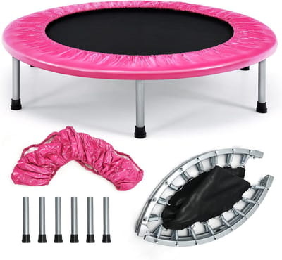 Opvouwbare Trampoline 97 cm - Kindertrampoline voor Binnen en Buiten - Fitness Trampoline tot 150 kg - Antislip Voeten