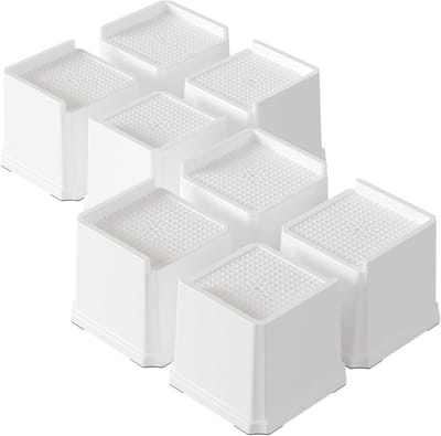 Zware L-vormige meubelverhogers 10 cm - Set van 8 - Ideaal voor banken, stoelen en tafels