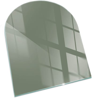 Tulup Kachel Vloerplaat - Olijfkleur Vloerplaat Openhaard - 80 cm x 70 cm - Groente Plaat Voor Onder Kachel - Halfrond Kachel Vloerplaat - Vloerplaat Voor Houtkachel - Onderplaat Kachel - Vloerplaat Voor Kachel