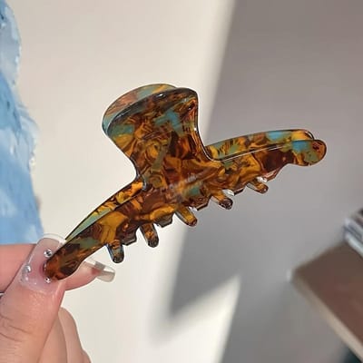 High-end Vintage Haarklem, Elegante Klauwclip voor Vrouwen, Nieuw Acetaat Haarsieraad white