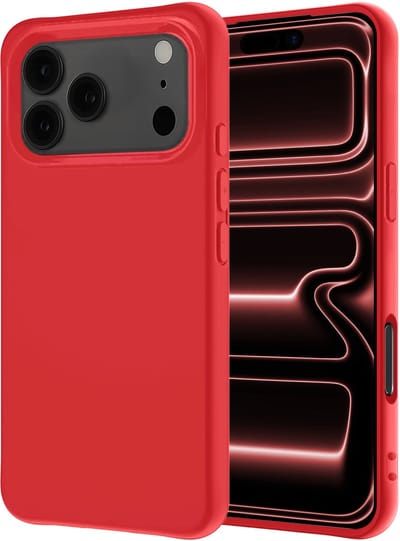 Hoesje - Geschikt voor Apple iPhone 17 Pro - Sterk & Shockproof - Hoes Cover - Siliconen Case - Rood