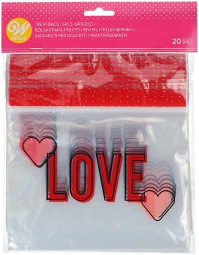 Wilton Traktatie Zakjes - Hersluitbaar - Liefde - 20 Stuks - Snoepzakjes