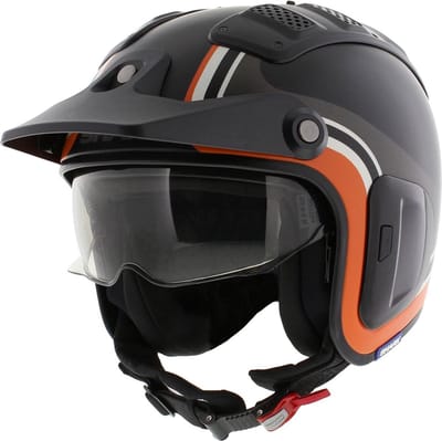 Shark X-Drak 2 Hister KAO Mat Zwart Antraciet Oranje Jethelm - Maat XS - Helm