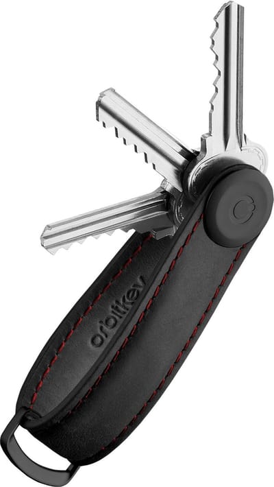 Orbitkey Sleutelhouder / Sleutelhanger - Crazy Horse Key Organiser 2.0 - Black/Cognac