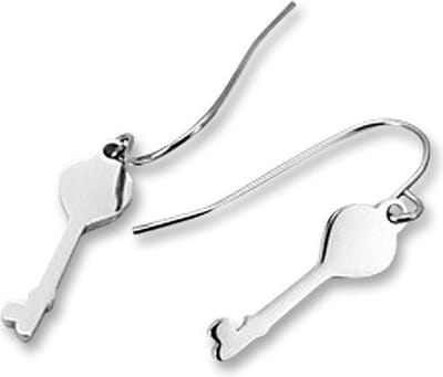 Amanto Oorbellen Elise - 316L Staal - Sleutel - 19x6mm