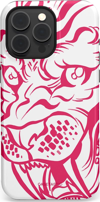 Casetastic Hoesje Geschikt voor Apple iPhone 15 Pro Max Magsafe - Stijlvolle Beschermende Duo-layer Case - Scherpe Strepen