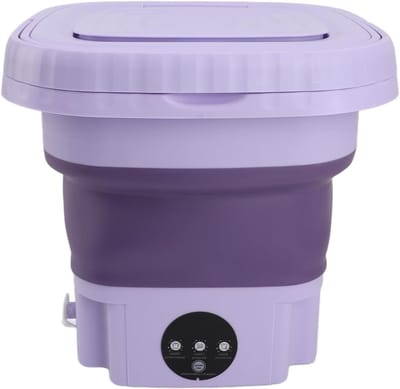 Draagbare Mini Wasmachine met 11L Capaciteit, Vouwbare Wasmachine voor Baby- en Kleine Kleding, Inclusief Droger Functie