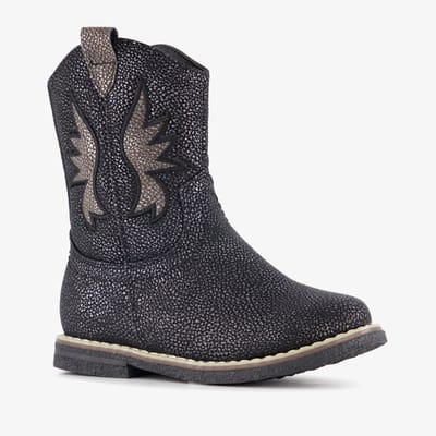Blue Box meisjes cowboy western boots met glitters zwart - Maat 23