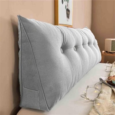 Leeskussen met Steun - Rugkussen Bank - Ontspannen Zitten - Afneembare Hoes - 80x50x20 cm - Elegant Grijs