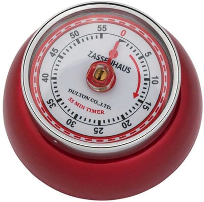 Zassenhaus 71849 Analoge Keuken Timer Rood