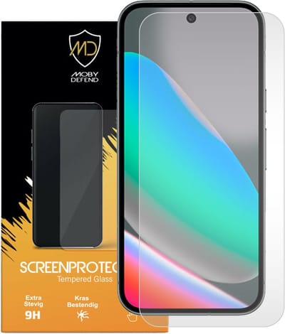 MobyDefend Screenprotector - Geschikt voor Google Pixel 10 - Case-Friendly Screensaver - Gehard Glas