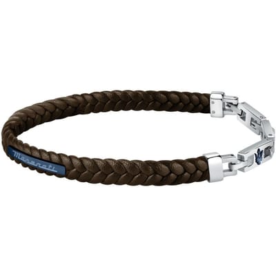 Bracelet Maserati Jewels en Cuir Recyclé et Acier Inoxydable JM222AVE03 - Pour Hommes black