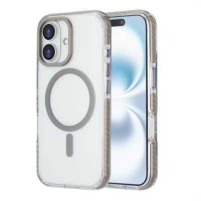imoshion Hoesje - Geschikt voor iPhone 16 - Combat geschikt voor MagSafe Backcover - Grijs