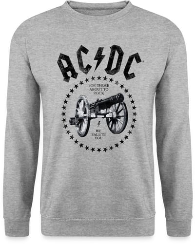 AC/DC For Those About To Rock Logo Met Kanon Sweater Heren