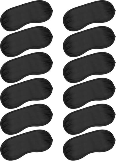 12x Verduisterend Slaapmasker voor Mannen en Vrouwen - Comfortabel Nachtoogmasker voor Reizen en Ontspanning
