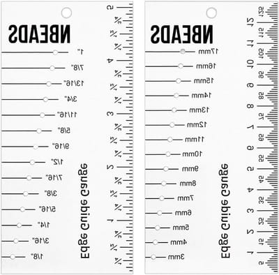 4 Stuks Naadgeleider Ruler, Perforated Naadtoeslag Ruler voor Naaien, Acryl Meetgereedschap voor Handgemaakt Naaiwerk, Transparant en Precisie