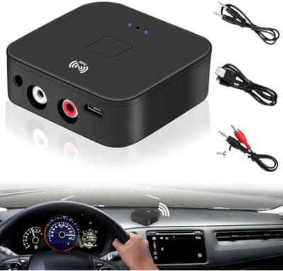 NFC 5.0-ontvanger: stereo Bluetooth-audioadapter, draadloze HiFi-audioadapter met 3,5 mm RCA AUX-aansluiting voor digitale producten met Bluetooth/NFC-functie