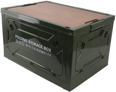 Dailygoods- Opbergdoos 50L - Opbergdoos met Deksel - Vouwbaar - Robuust - Waterdicht - Multidirectioneel Open Deksel - Opbergcontainer