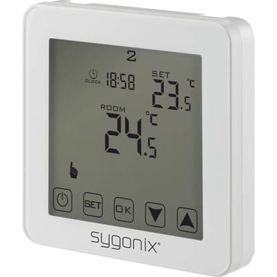 Sygonix SY-4961570 Touch 2 Kamerthermostaat Montagewijze: Inbouw (in muur) Weekprogramma 1 stuk(s)