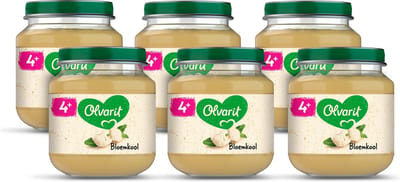 Olvarit Babymaaltijd 4+ Maanden – Bloemkool – 6 x 125g
