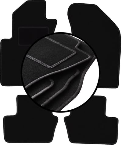 Complete set veloursmatten voor: Jeep Compass MK49 SUV (2007-2017)