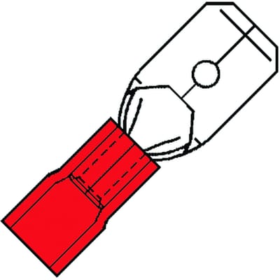 Geïsoleerde Nylon Platte Connector 6.3x0.8mm SuperPidg - 151090 [100 Stuks]