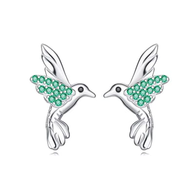 Oorbellen dames kolibrie - vogel - glinster