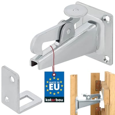 Deurstopper voor Wandmontage - Robuuste Deurvergrendeling in Zilverkleur