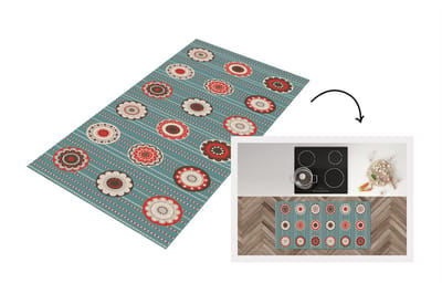 Keukenloper - Loper keuken - Bohemian - Bloemen - Vintage - Design - 120x60 cm - Keukenloper vinyl