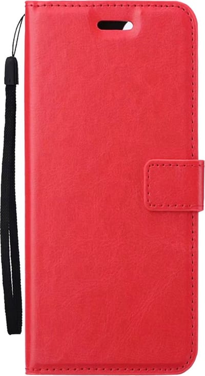 Hoesje Met Pasjeshouder - Geschikt voor Samsung Galaxy A55 - Luxe Bookcase Portemonee - Flip Case - Kunstleer Book Case - Flipcase - Book Cover - Walletcase - Portemonneehoes - Rood