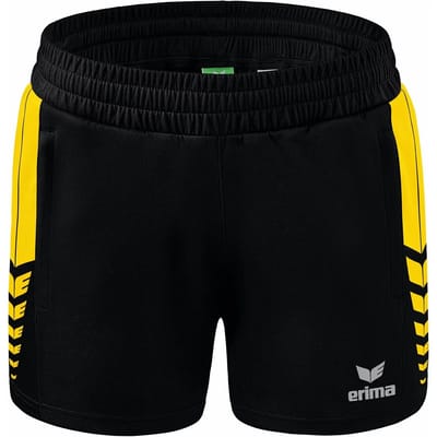 Erima Six Wings Worker Short Dames - Geel / Zwart | Maat: 36