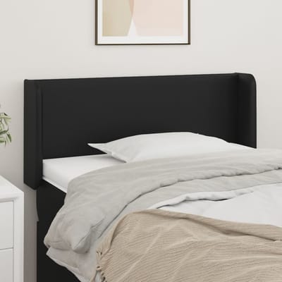 vidaXL - Hoofdbord - met - randen - 83x16x78/88 - cm - kunstleer - zwart