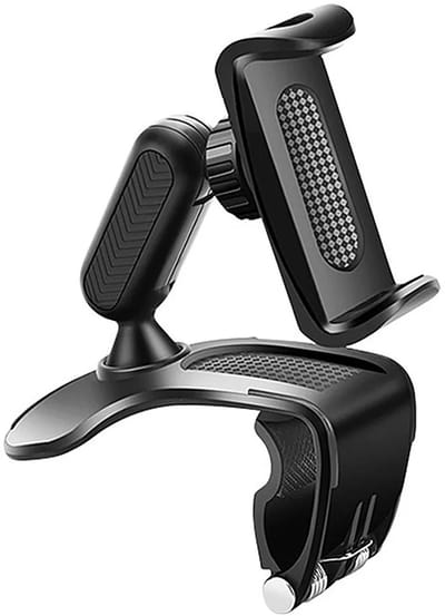 WiseGoods Premium Verstelbare Universele Auto Telefoonhouder - Draaibare Dashboard Telefoonhouders - Zonneklep / Spiegel Clip