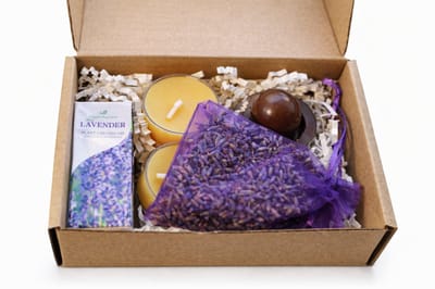 Mini Relax Eco Set – Natuurlijke Lavendel Wellness Cadeauset – Duurzame Zelfzorg