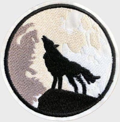 Patchy® – Wolf Halloween Strijk Embleem Patch 7.1 x 7.1 cm