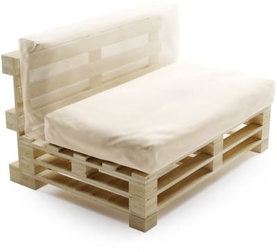 Bananair - Multifunctioneel Waterbestendig Palletkussen - afneembare hoes - Geschikt als zit- en rugkussen - Tuinkussen voor Palletbank - 120x60 cm - Beige