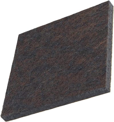 16 x viltdoppen 70x70 mm vierkant bruin zelfklevend premium kwaliteit meubelladder - extra dik