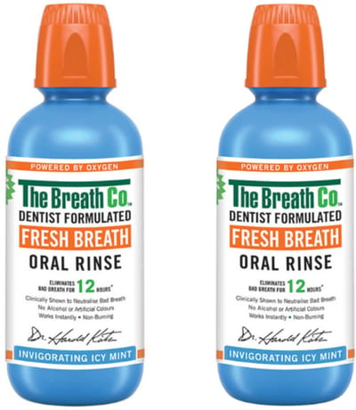 The Breath Co Mondwater | Icy Mint | 2 x 500ML | Voordeelverpakking!
