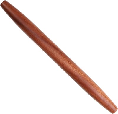 Famanu – Franse deegroller van sapelhout – Glad houten ontwerp – Ideaal voor fondant, taart en koekjes – 40 cm