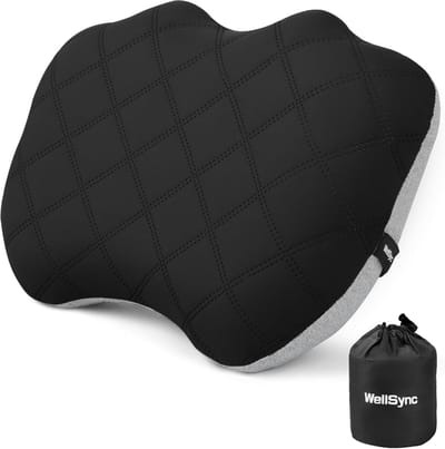 Ultralicht opblaasbaar campingkussen met afneembare hoes – Ergonomisch reiskussen voor wandelen, backpacken en kamperen