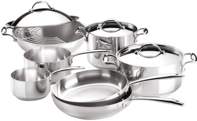 Wok met deksel van roestvrij staal 30 cm voor inductie, gas en oven - 5L