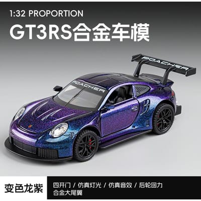 1:32 Porsche 911 Gt3 Rs Track Edition Sportwagen Legering Metaal Diecast Modelauto Huis Trendy & Desktop Display Ornament Hobby Cadeau