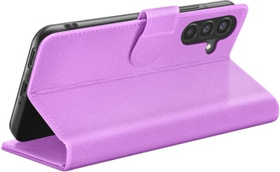 Zanae, Hoesje geschikt voor Samsung A17 - Wallet Case & Magneetsluiting, Paars
