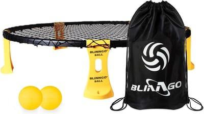 Roundnet-set: Compleet met ballen, net, tas en balpomp voor strand en buiten