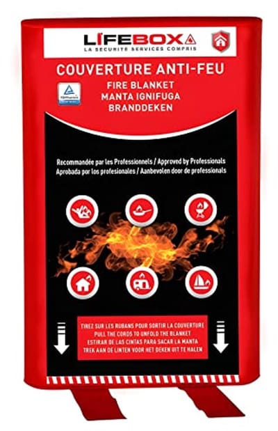 Brandwerende deken 1,2 m x 1,8 m voor professioneel en privégebruik