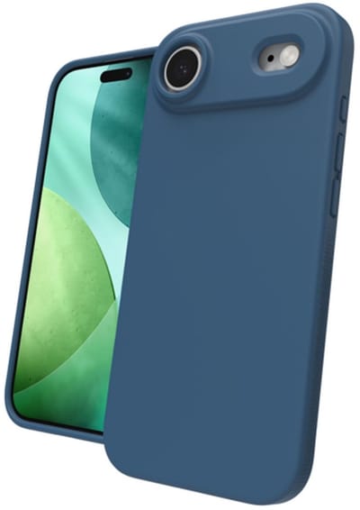 Zagg Manhattan Snap Hoesje Geschikt voor Apple iPhone Air - Compatibel met MagSafe - Siliconen Back Cover - Grafeen - Blauw